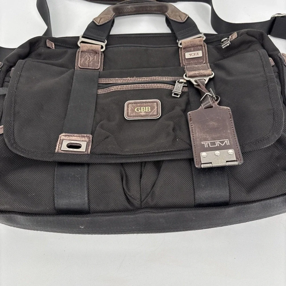 Tumi Alpha Bravo Pinckney Flap Briefcase Laptop Carry Bag Black 22634 Reg $395